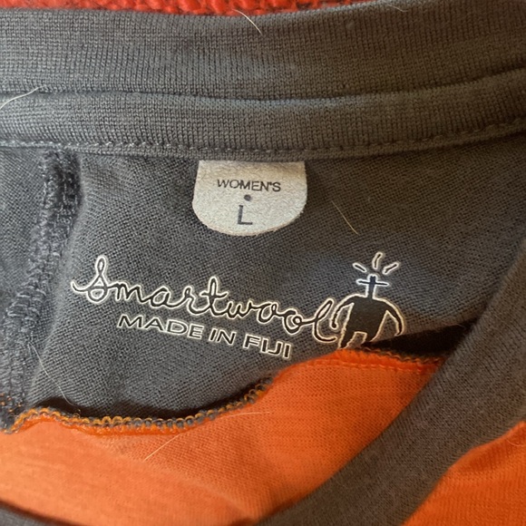 VINTAGE SMARTWOOL TOP SIZE LARGE 3/4 SLEEVE WOOL MADE IN FIJI - Picture 2 of 4